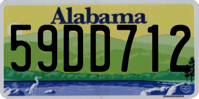 AL license plate 59DD712