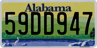 AL license plate 59DD947