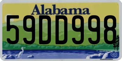 AL license plate 59DD998