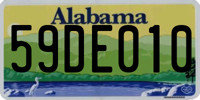 AL license plate 59DE010