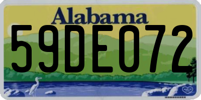 AL license plate 59DE072