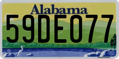 AL license plate 59DE077