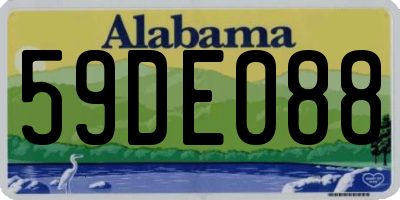 AL license plate 59DE088