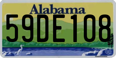 AL license plate 59DE108