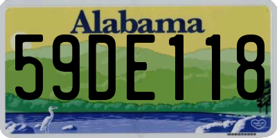 AL license plate 59DE118