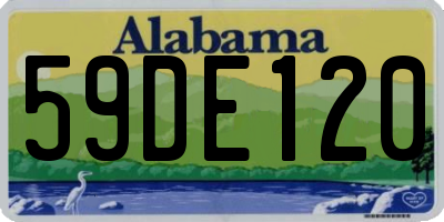 AL license plate 59DE120