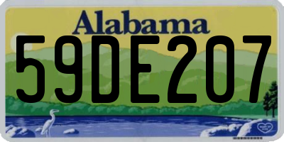 AL license plate 59DE207