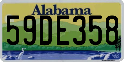 AL license plate 59DE358