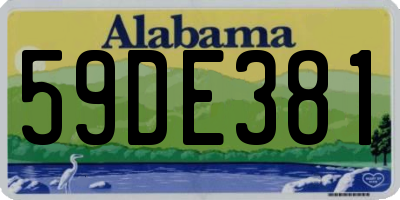AL license plate 59DE381
