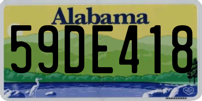 AL license plate 59DE418
