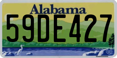 AL license plate 59DE427