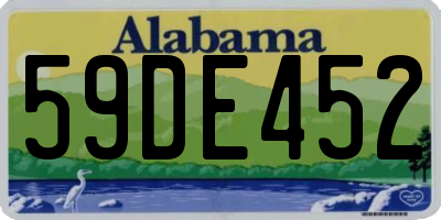 AL license plate 59DE452