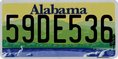 AL license plate 59DE536