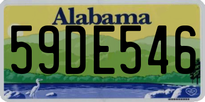 AL license plate 59DE546