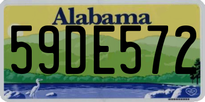 AL license plate 59DE572
