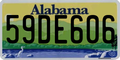 AL license plate 59DE606