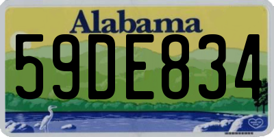 AL license plate 59DE834