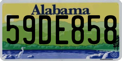 AL license plate 59DE858