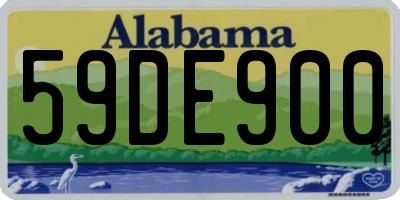 AL license plate 59DE900
