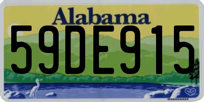 AL license plate 59DE915