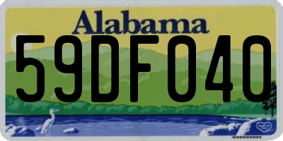 AL license plate 59DF040