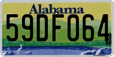 AL license plate 59DF064