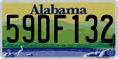 AL license plate 59DF132