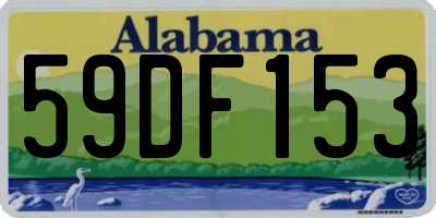 AL license plate 59DF153