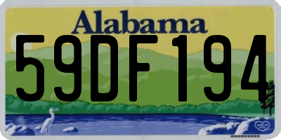 AL license plate 59DF194