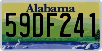 AL license plate 59DF241