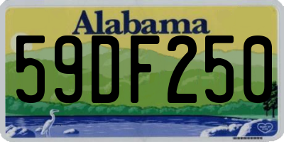 AL license plate 59DF250