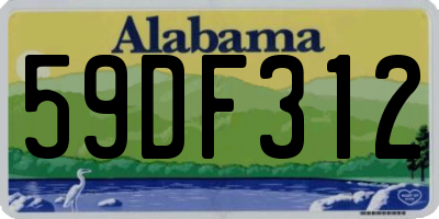 AL license plate 59DF312