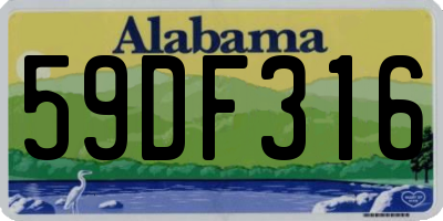 AL license plate 59DF316