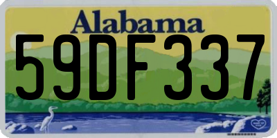 AL license plate 59DF337