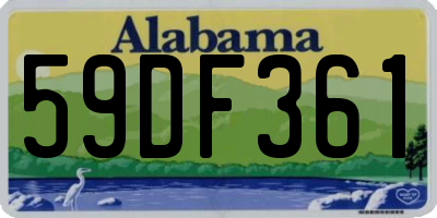 AL license plate 59DF361