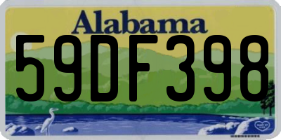 AL license plate 59DF398
