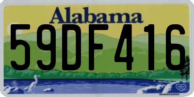 AL license plate 59DF416