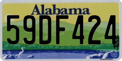 AL license plate 59DF424