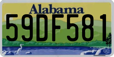 AL license plate 59DF581