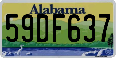 AL license plate 59DF637