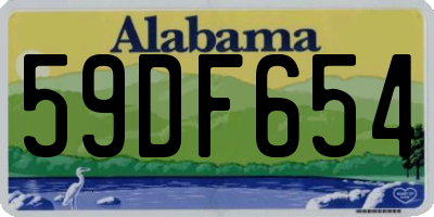AL license plate 59DF654