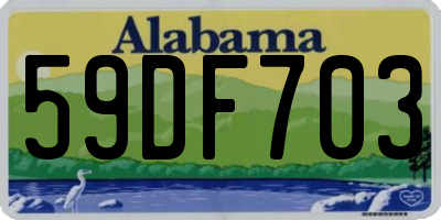 AL license plate 59DF703