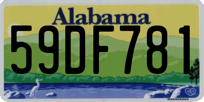 AL license plate 59DF781