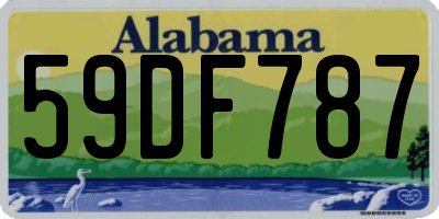 AL license plate 59DF787