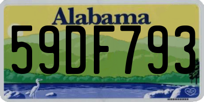 AL license plate 59DF793