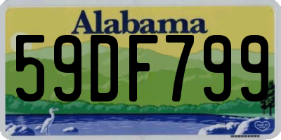 AL license plate 59DF799