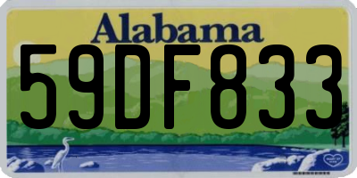 AL license plate 59DF833