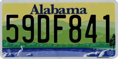 AL license plate 59DF841