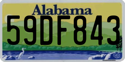 AL license plate 59DF843
