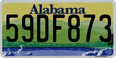 AL license plate 59DF873